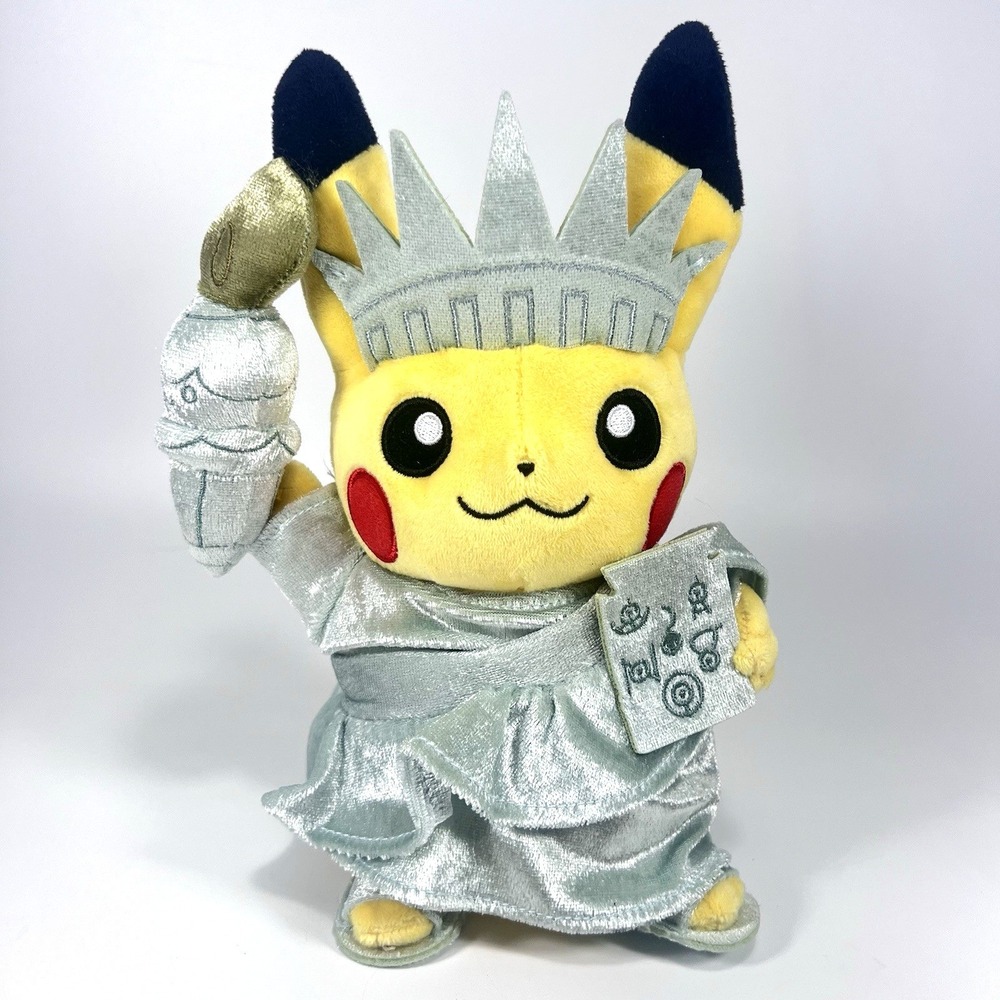 Pokémon Center Liberty Pikachu Plush Statue of Liberty New York Exclusive NYC 9"